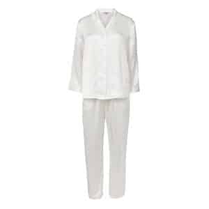 Lady Avenue Pure Silk Basic Pyjamas 25-80112 0 Hvid, Dame, Størrelse: XL, Hvid