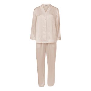 Lady Avenue Pure Silk Basic Pyjamas 25-80112 104, Farve: Grå, Størrelse: M, Dame