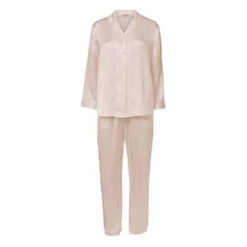 Lady Avenue Pure Silk Basic Pyjamas Perlhvid silke Small Dame