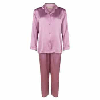 Lady Avenue Pure Silk Basic Pyjamas Rosa silke Medium Dame