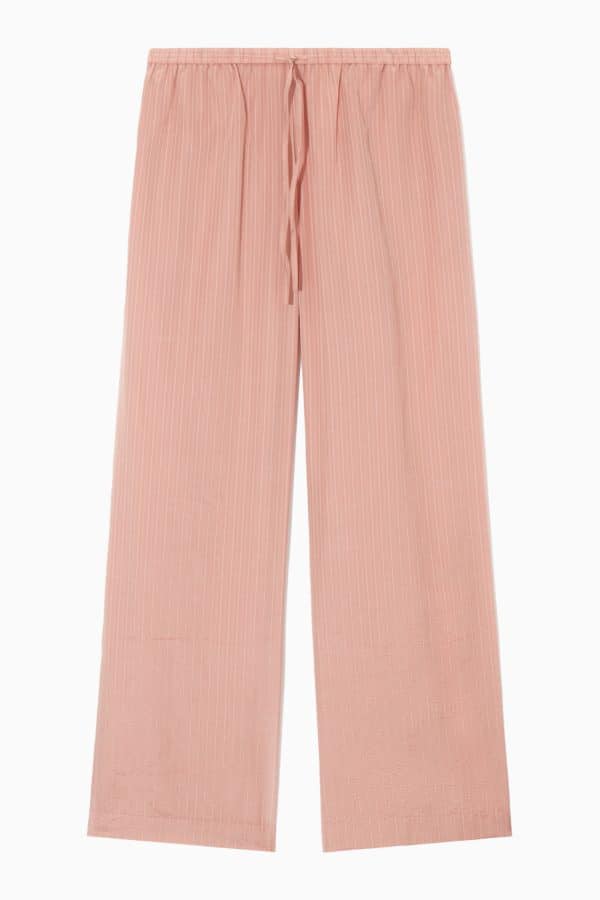 STRIPED SILK-BLEND PYJAMA TROUSERS