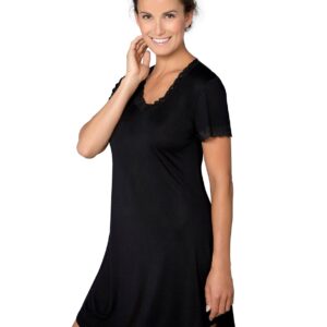 Silk Jersey Nightgown w. Sleeve