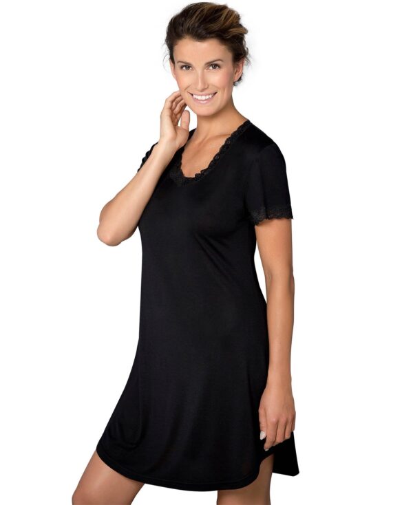 Silk Jersey Nightgown w. Sleeve